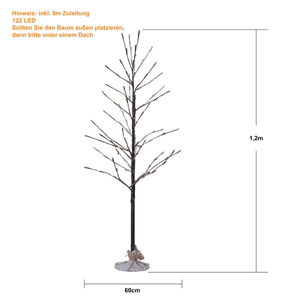Dekorativer LED-Weihnachtsbaum mit Timerfunktion und Batteriebetrieb für den Innenbereich