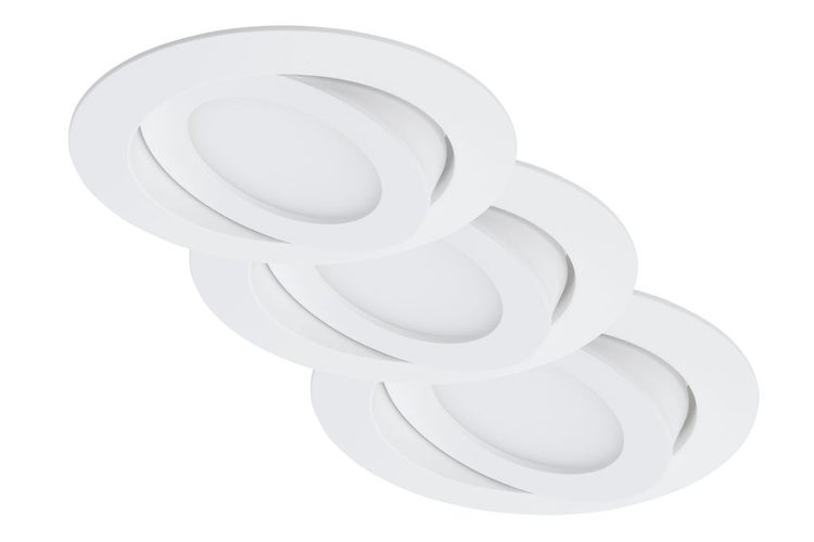 3er Set LED Einbauleuchte, Ø 10,6 cm, 4,8 W, Weiß, Briloner Leuchten