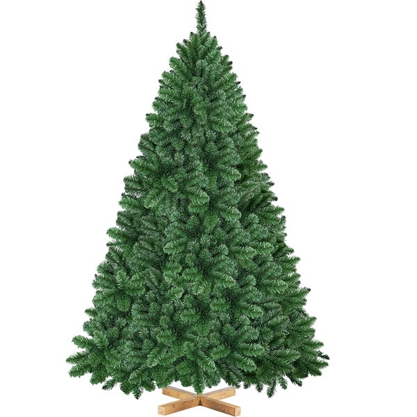 Yaheetech 213.5 cm Künstlicher Weihnachtsbaum mit Spitzen , Grün