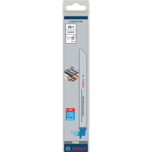 Bosch Säbelsägeblatt S1125VF BIM, 25 Stück, für Metall
