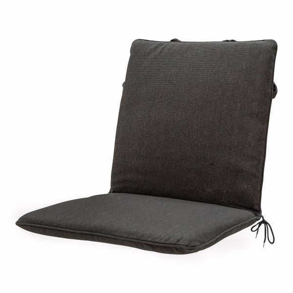 Stuhlauflage Stapelstuhl, dunkelgraues Canvas Eco+ – ca. 97x49 cm - 4er-Set