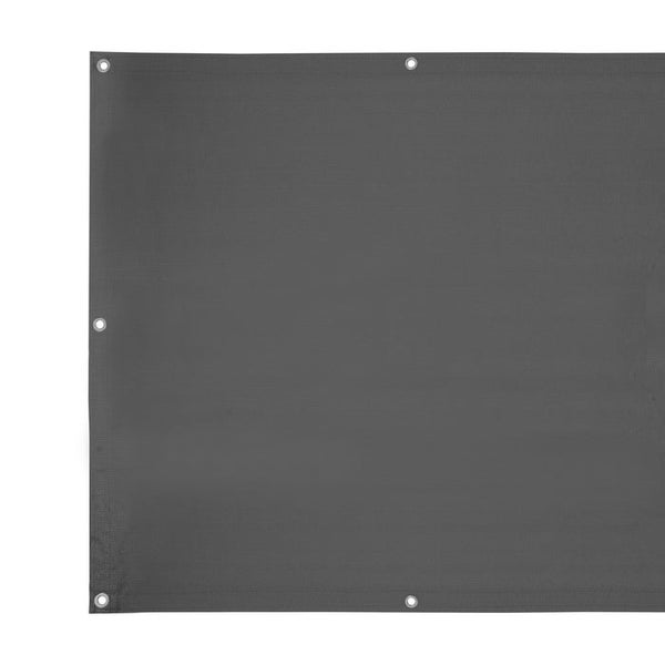 FLOORDIREKT Balkonsichtschutz - Einfarbig - Grau - Witterungsbeständig - 90 x 500 cm