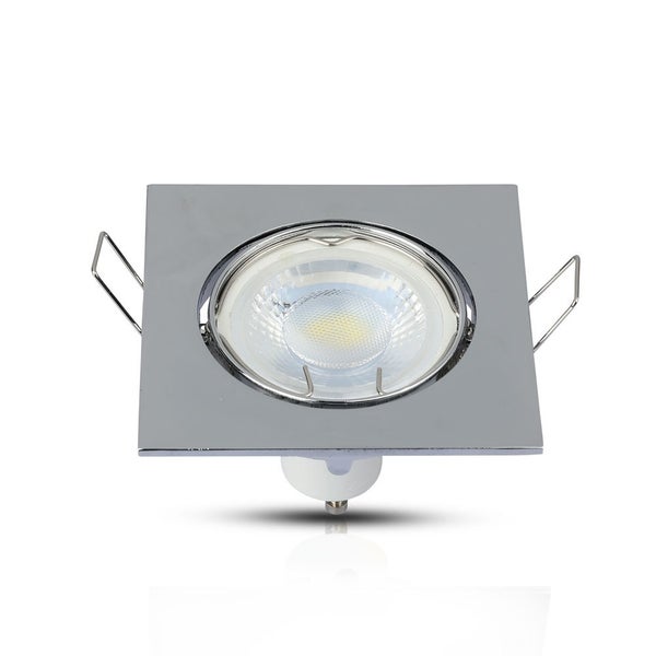 V-TAC VT-779-CH-SQ - GU10 LED-Strahler - Einbaustrahler - Chrom - IP20