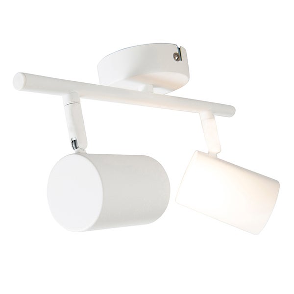 Weiße Deckenleuchte mit zwei Strahlern