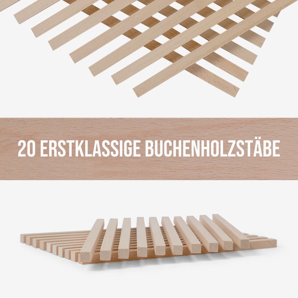 Ansicht von zwanzig erstklassigen Buchenholzstäben