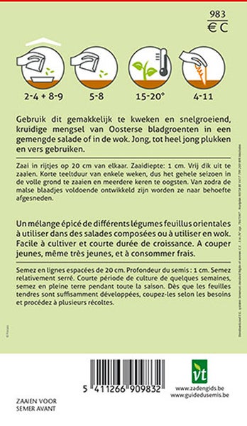 Informationen zur Aussaat und Ernte von Saatgut für asiatisches Blattgemüse