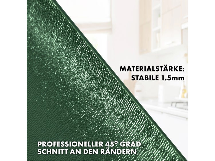 FLOORDIREKT Tischfolie Empire - mit abgeschrägter Kante - 1,5 mm Stärke - Grün - 80 x 115 cm