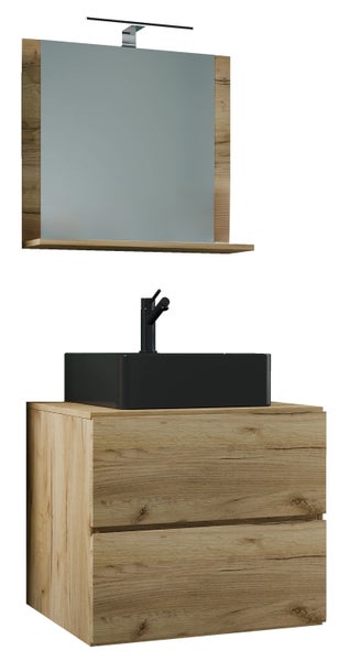3-tlg Waschtisch Badmöbel Lendas 60 cm M Schublade