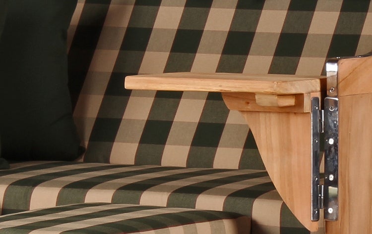 Strandkorb Rantum Teak PE grey Dessin 506