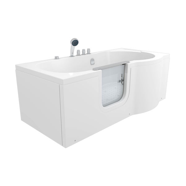 Begehbare Badewanne mit Handbrause