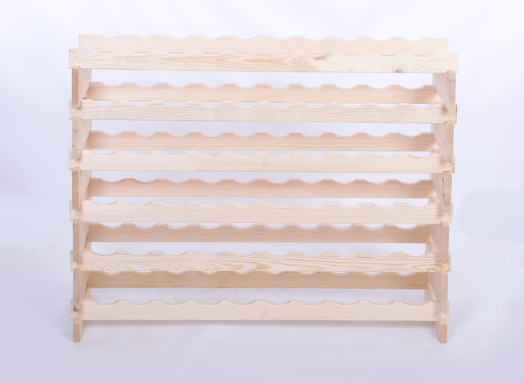 Weinregal VINOTECA FLEX PRO HxBxT 79x103x28cm 60 Flaschen auf 6 Ebenen Massives Kiefernholz Natur unbehandelt