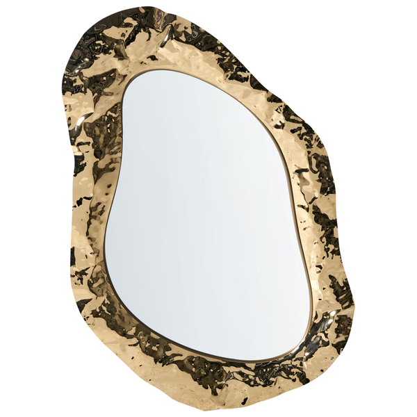 Unregelmäßiger Spiegel mit Metallrahmen