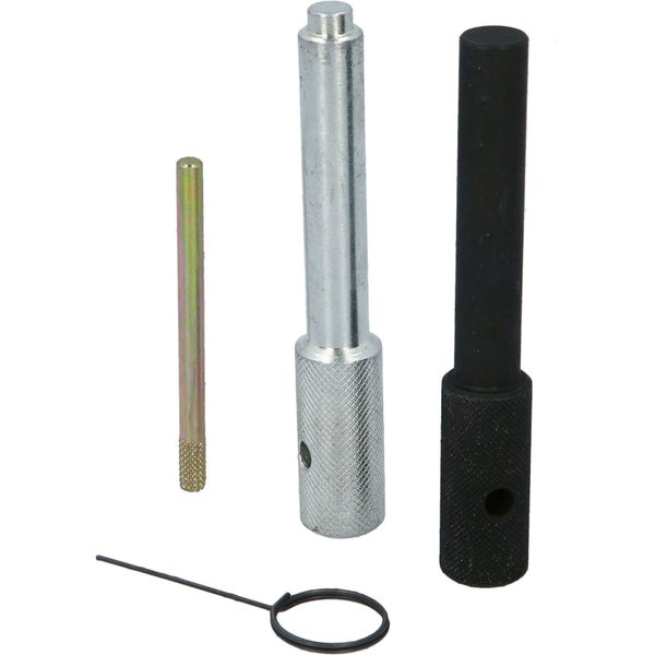 Werkzeugsatz zur Motorreparatur mit Fixierstiften und Verriegelungsstift