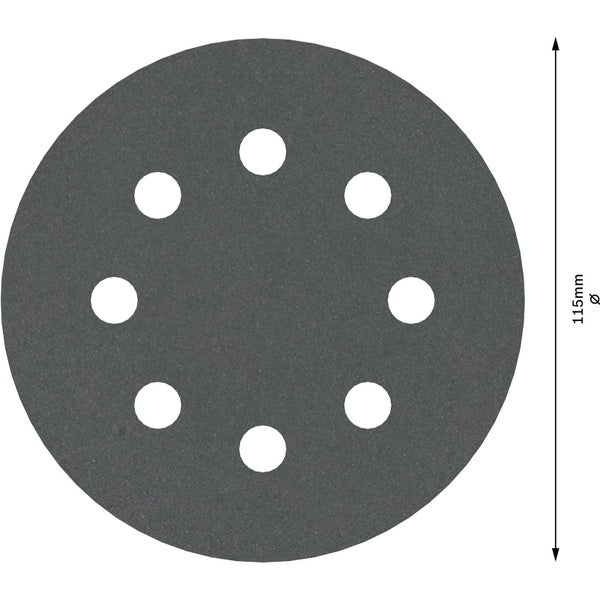 Schleifpapier, Durchmesser 115 mm mit Löchern