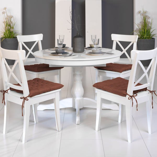 Beautissu Lea Stuhlkissen 40x40x5cm Braun (4tlg)