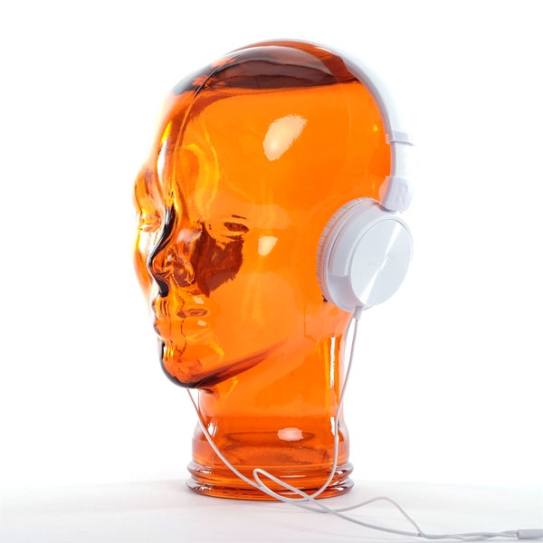 Kopfhörerständer MICK Glas transparent orange