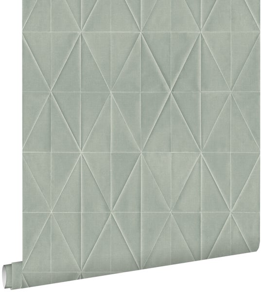 ESTAhome Öko-Strukturtapete Origami-Muster Hellgrau - 0,53 x 10,05 m - 148708