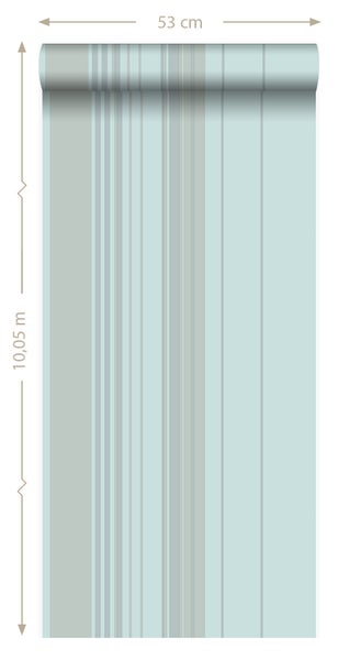 Tapetenrolle mit Streifenmuster, 53 cm breit und 10,05 m lang