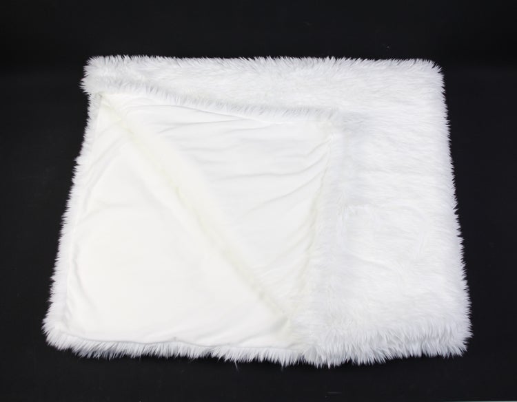 FRANK FLECHTWAREN | Kunstfelldecke Offwhite, 130 x 170 cm, POLYESTER