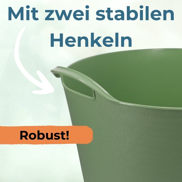 Robuster Eimer mit zwei stabilen Griffen