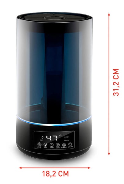 Grundig Luftbefeuchter 4,3L schwarz, Fernbedienung Aroma Diffuser Raumbefeuchter