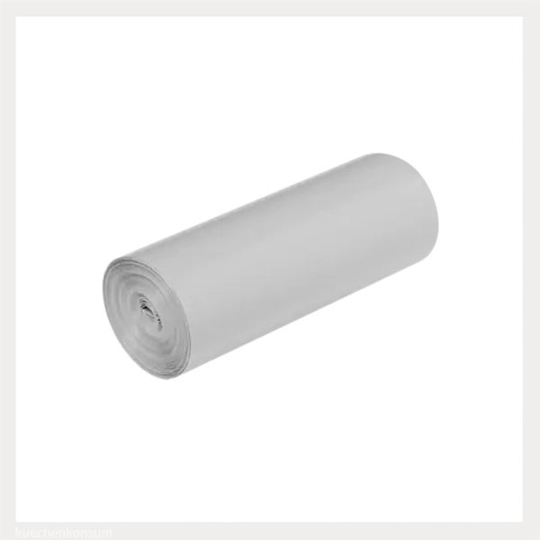 Rolle graue Müllbeutel aus Kunststoff.