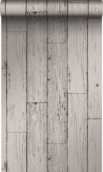 Origin Wallcoverings Tapete Holz-optik Dunkelgrau - 53 cm x 10.05 m - 347552