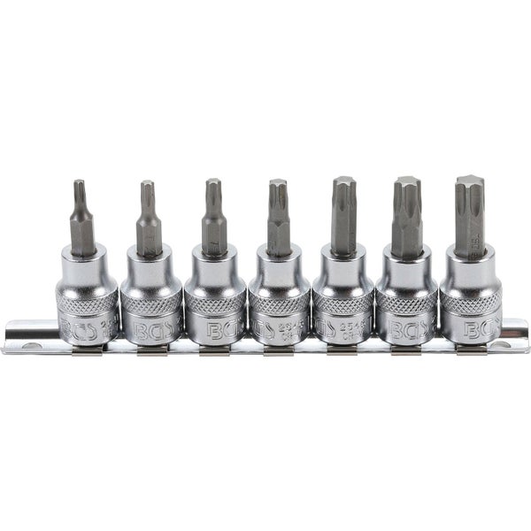 BGS Bit-Einsatz-Satz Antrieb Innenvierkant 10 mm (3/8) T-Profil (für Torx) T15 - T50 7tlg. - 5108