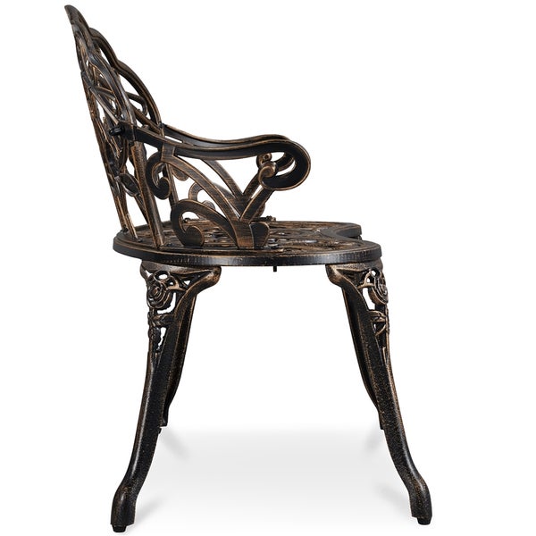 Gartenstuhl aus Metall mit Armlehnen