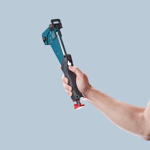 Novus Tools Hammertacker J-055, 6–14 mm Typ G, Premium-Tacker geeignet für Flachdrahtklammern mit Prallplatte für Oberflächenschutz 030-0454