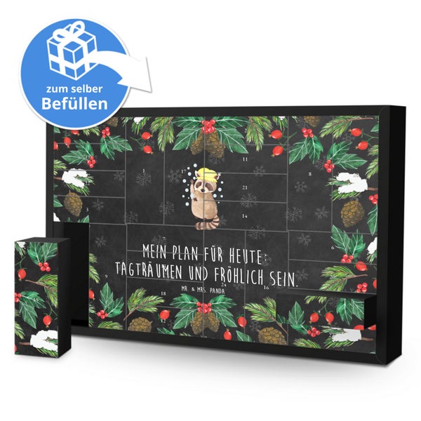 Mr. & Mrs. Panda Befüllbarer Adventskalender Waschbär - Schwarz