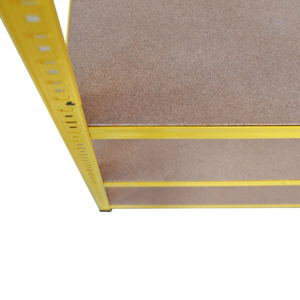 BERLINLODGE Wohnregal YELLOW BEE, HxBxT 180x90x40cm, Fachlast 175kg, 5 Ebenen, Gelb, Bücherregal, Standregal, Büroregal