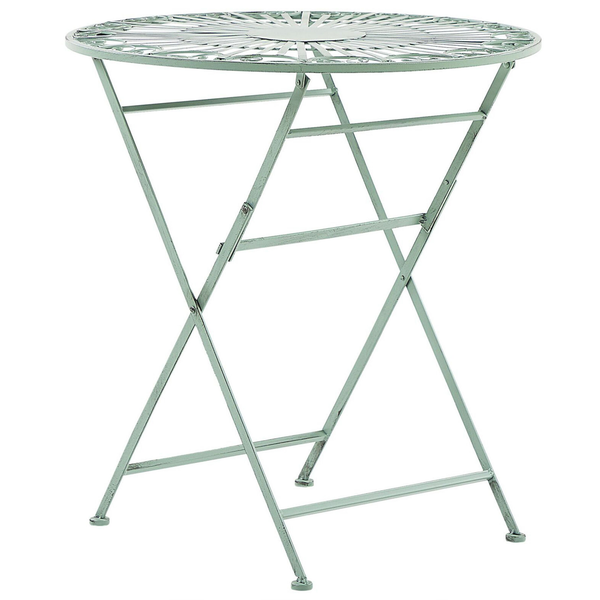 Outdoor Bistrotisch TRENTO 70 cm 70 cm Metall Hellgrün