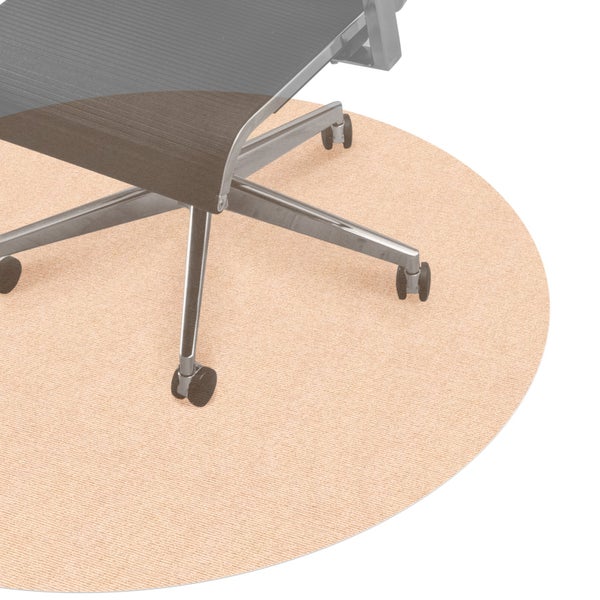 Bodenschutzmatte NEMESIS selbsthaftend für Hartboden Creme Rund: 120cm
