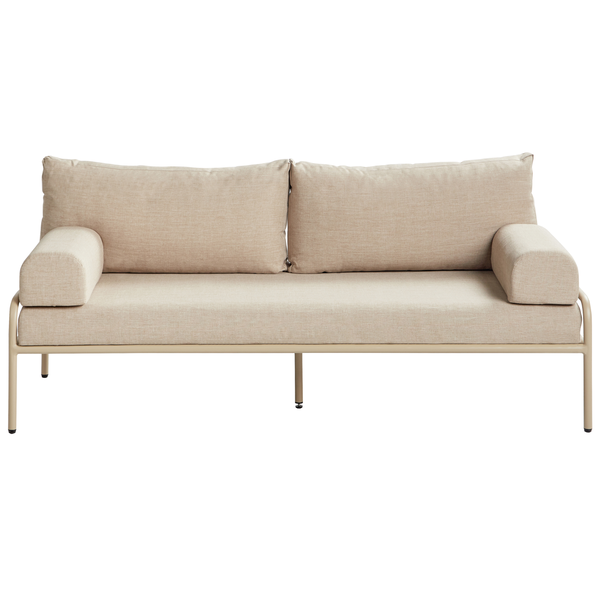 Gartensofa 2-Sitzer SOLOFRA Metall Beige