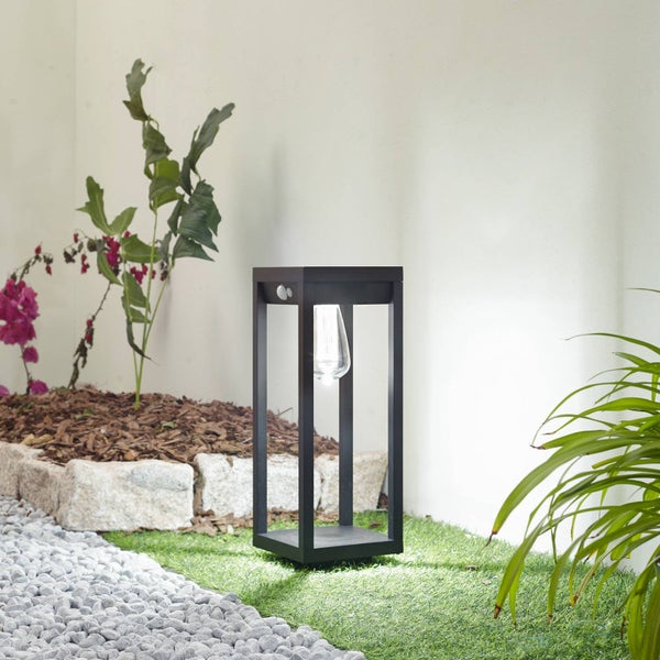 Lindby LED Smart Home Wegbeleuchtung Garten Enea dimmbar mit Bewegungsmelder (Modern) in Schwarz aus Aluminium (1 flammig, )