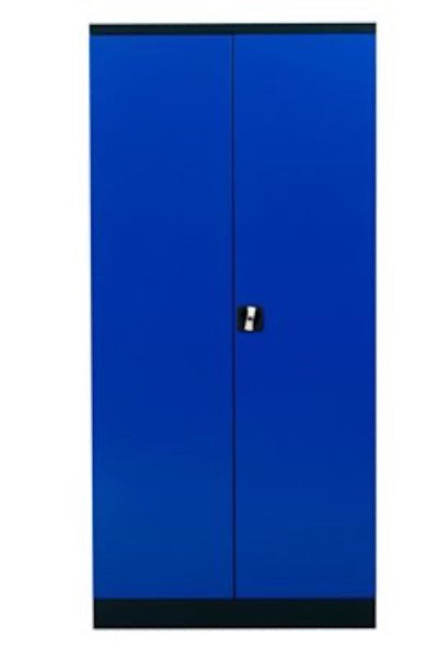 PROREGAL Stahlschrank Bee 4 Fachböden HxBxT 195 x 92 x 42 cm Verzinktes Fachbodenmaterial Anthrazit & Blau