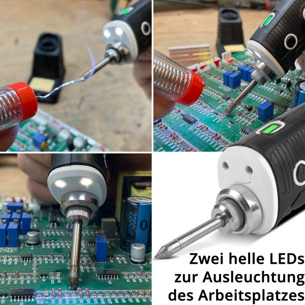 Akku-Lötkolben BLK-8 ST mit 8 Watt Leistung, 480°C Spitzentemperatur