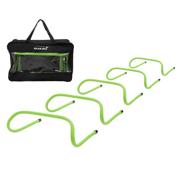 Hauki Speed/Agility Hürden für Training 5er-Set 46x30x16 cm, Multi-Sport Trainingshilfe, Hürden Set, Koordinationshürden, Fußball Hürdensatz Trainingszubehör, Beweglichkeits- und Koordinationstraining