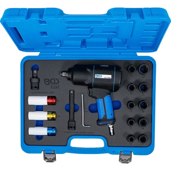 Schlagschrauber Set mit Nüssen und Verlängerungen in Werkzeugkoffer