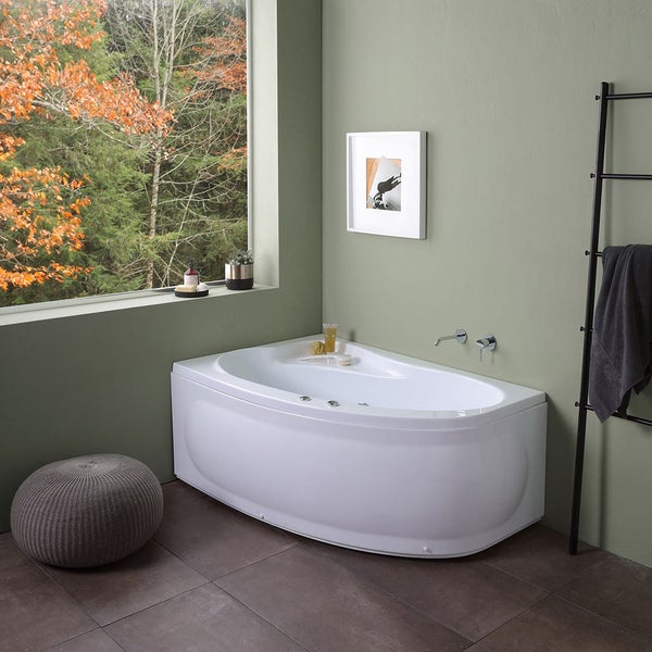 Linke Eckbadewanne mit integriertem Ambra-Whirlpool