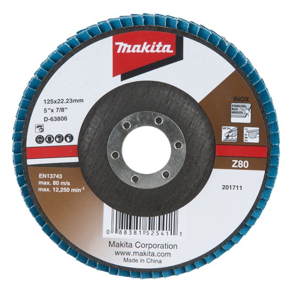 Makita Fächerschleifscheibe 125 mm Z80 - D-63806