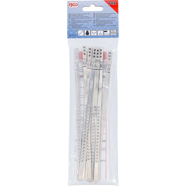 BGS Achsmanschetten-Schellen-Satz Edelstahl rostfrei 7 mm 20 - 50 mm 10tlg. - 70327