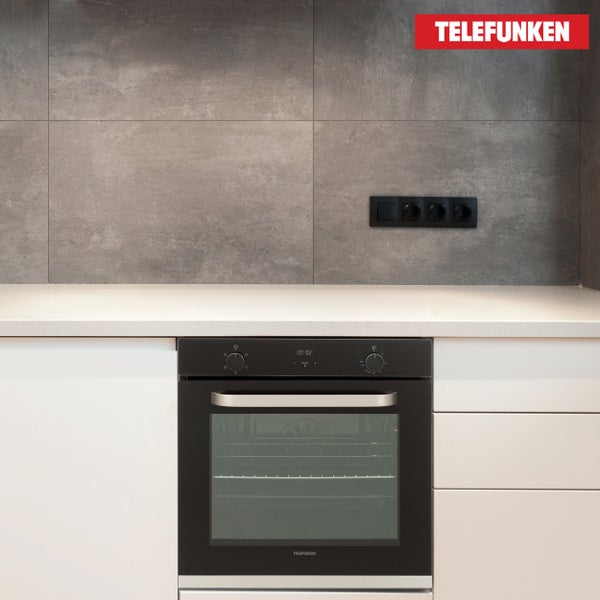 Telefunken Backofen Einbaugerät Einbaubackofen ohne Kochfeld Ofen autark mit 73 Liter Volumen 60 cm B-OV-75-A-I