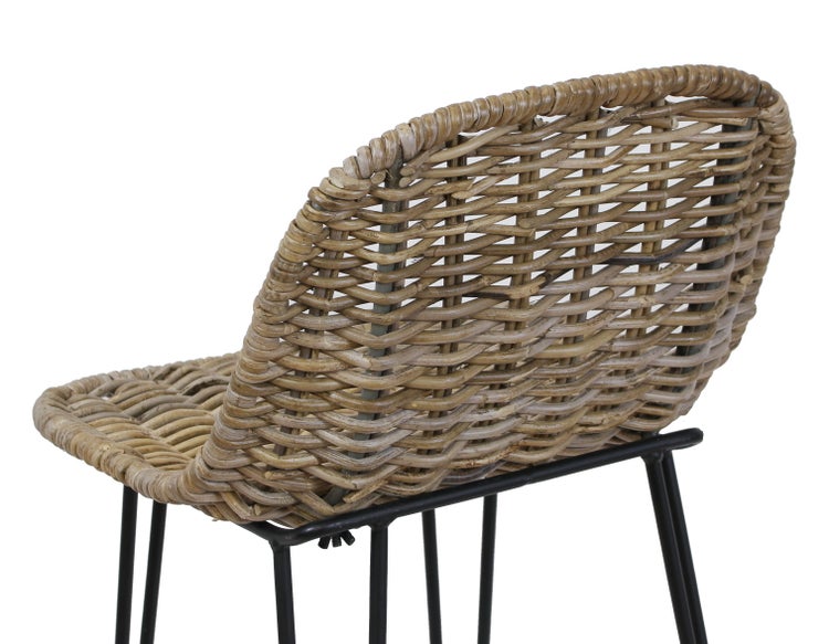 FRANK FLECHTWAREN | Rattanbarstuhl Modern Line, RATTAN, 40 x 42 x 91 cm, Sitzhöhe 67 cm, Stückpreis
