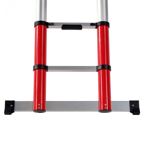 Detailansicht einer Aluminium-Teleskopleiter