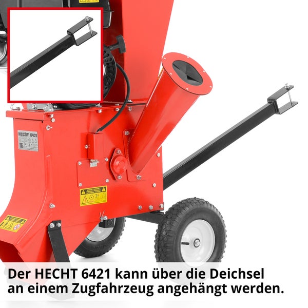 Hecht 6421 Häcksler mit Deichsel für Zugfahrzeug