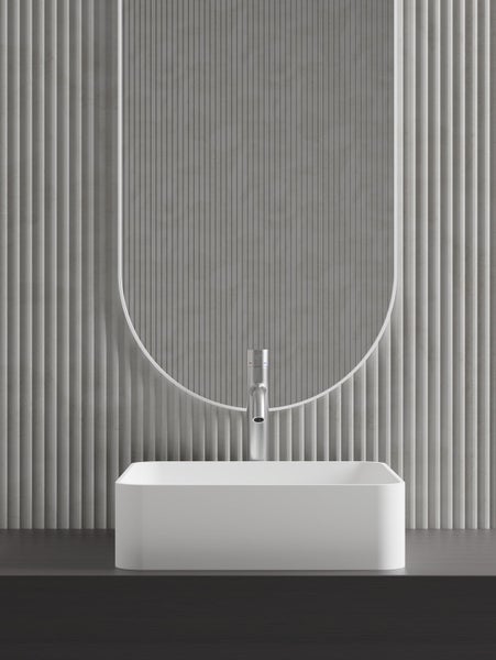Badarmatur Exklusive Badarmatur aus gebürstetem Edelstahl – Elegantes Design