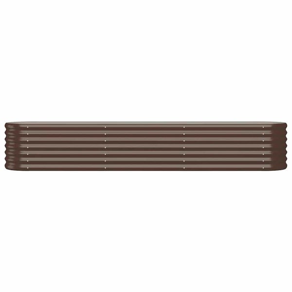 Welliges Hochbeet aus Metall in rechteckiger Form zur Gartengestaltung