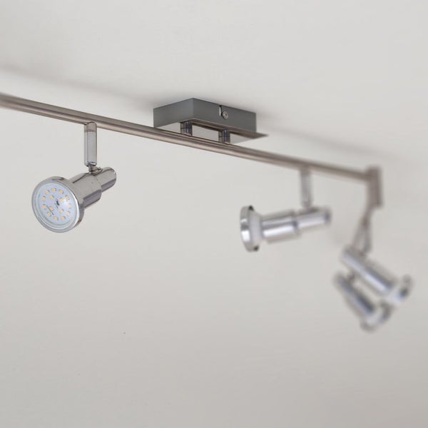 Deckenstrahler - 30W, 2400lm, LED, schwenkbar, GU10, warmweiß, matt-nickel
